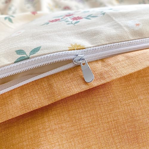 Motntd MO230814Q6 Garden Floral Duvet Cover Queen Cozy Cotton Bedding Set Queen Shabby Chic Aesthetic Colorful Flower Pattern Duvet Cover Set thumb #4