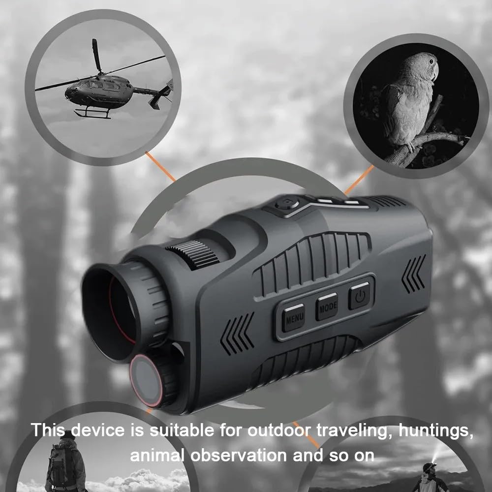 ACEXIER 1080P Monokular Infrarot Nachtsichtgerät für die Jagd 5X Digitalzoom 300M Dunkelheit Nachtsichtkamera