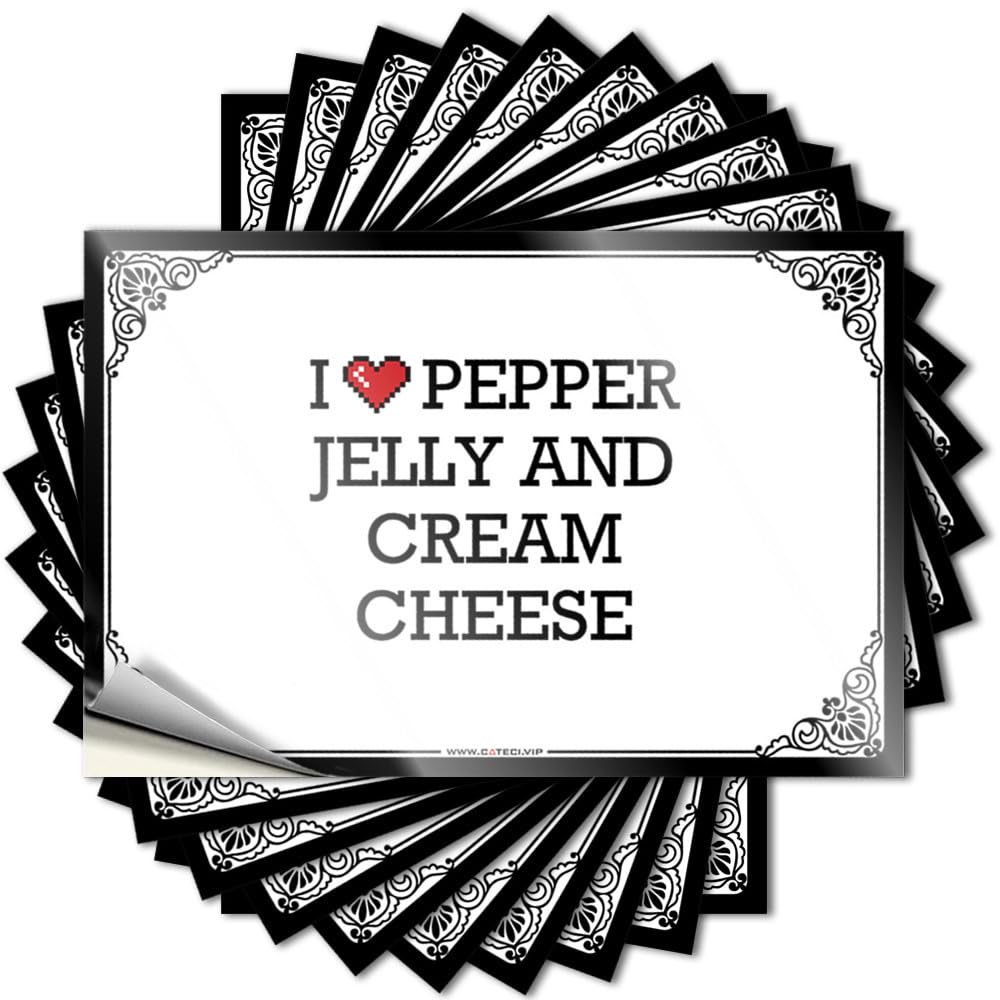 Lettering Sticker - Small Tumbler I Love Pepper Jelly and Cream Cheese for Water Country Stuff(12X18CM)