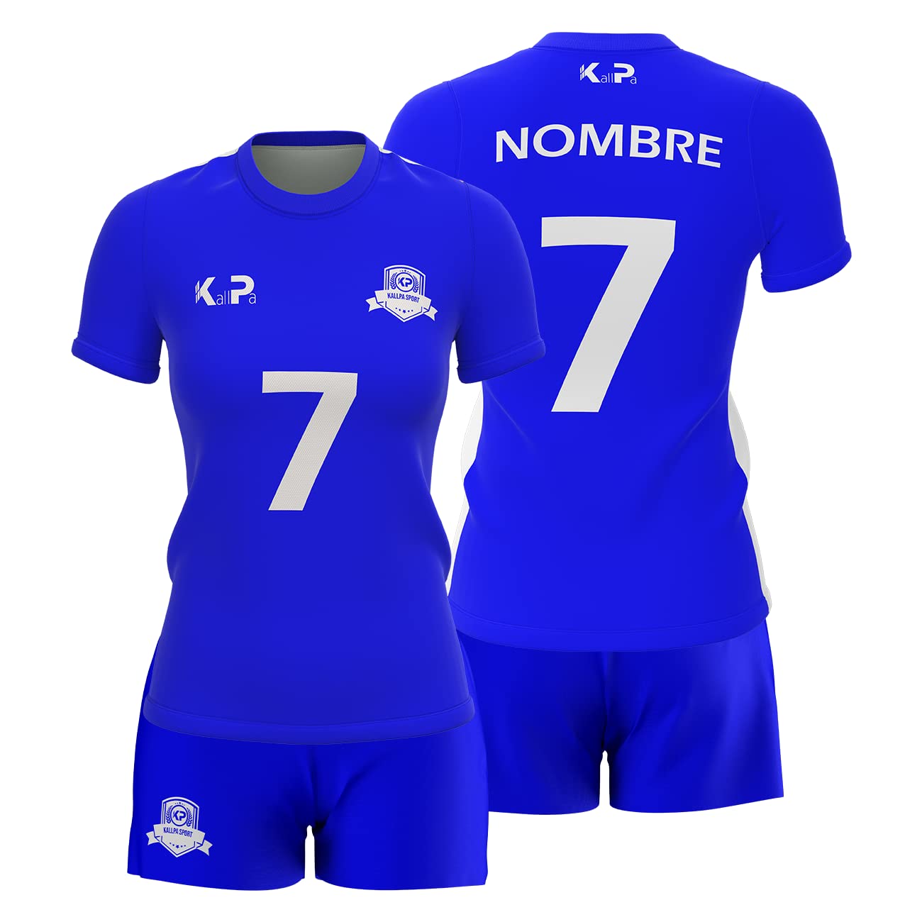 KALLPA Equipación Deportiva de Voleibol Personalizada. Unisex niños y Adultos. Camiseta y calzona. Personaliza con tu Nombre, Escudo y número