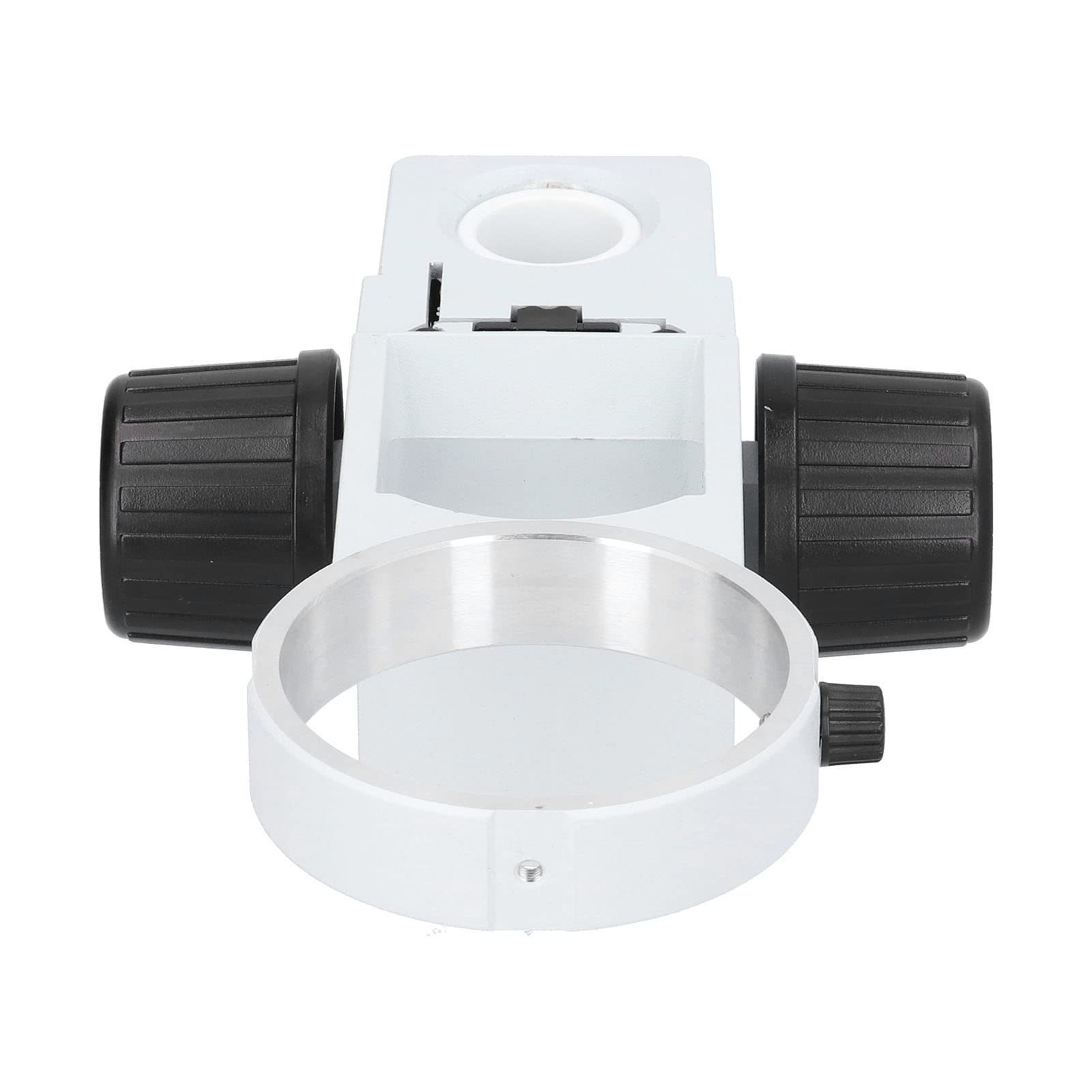 lyrlody Staffa di Messa a Fuoco per Microscopio Supporto di Messa a Fuoco per Microscopio in Lega di Alluminio con Anello da 76 Mm Rack Regolabile per Microscopi Stereo Binoculari Trinoculari