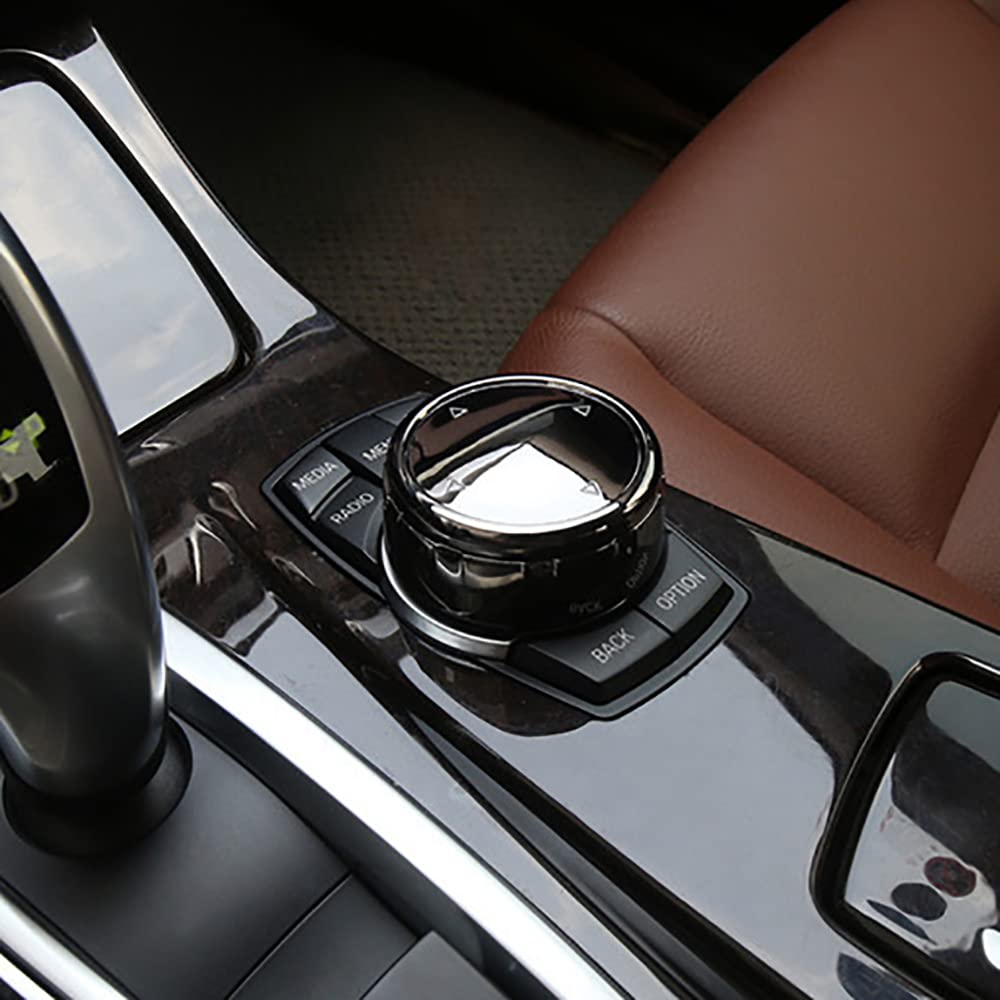Copertura per pulsanti multimediali Console Centrale Grande Pulsante Multimediale Modificato Compatibile con BMW Serie 1, F20 Serie 3, F30 Serie 5, F10