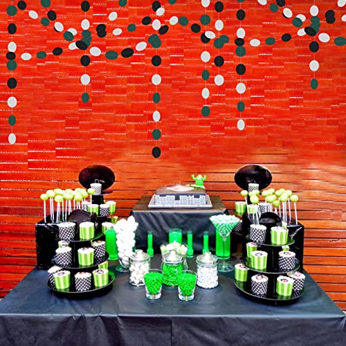 Image of Black-Green Silver Party-Decorations Garland Streamers - 52Ft Graduation 2025 Hanging Paper Banner, Soccer Party Supplies Men Boys Birthday Spring Summer Jungle Theme Decor Backdrop Bunting Panduola