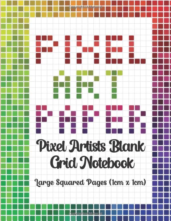 Pixel Paperback Pixel Art Paper Drawing Sketch Notebook Design Your Own Pixel ...