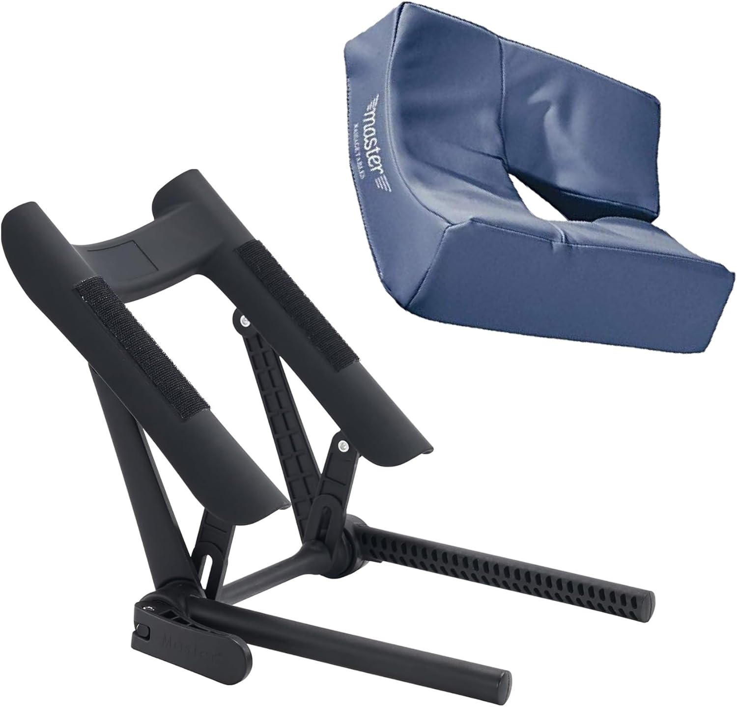 Master Massage ED-Deluxe Universal Face Cradle with Cushion for Massage Table-Salon Bed Headrest Cradle-6 Way Adjustable Face Pillow Cushion Support (Blue)