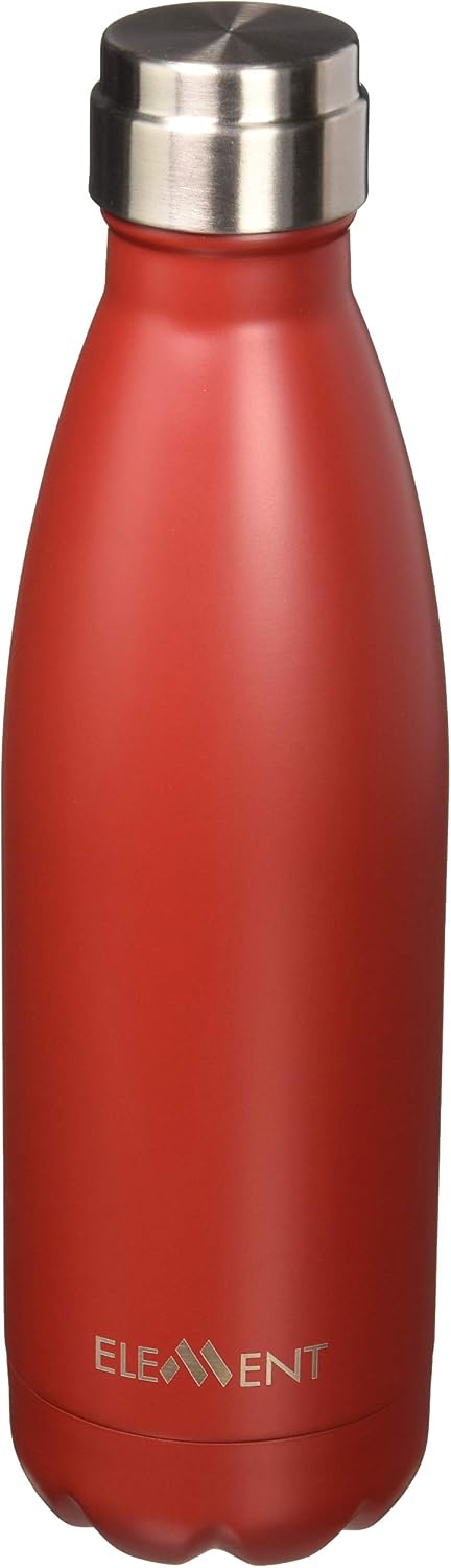 Element Stainless Steel Water Bottle Double Wall Vacuum Insulated 17 oz with Bonus Gift Box