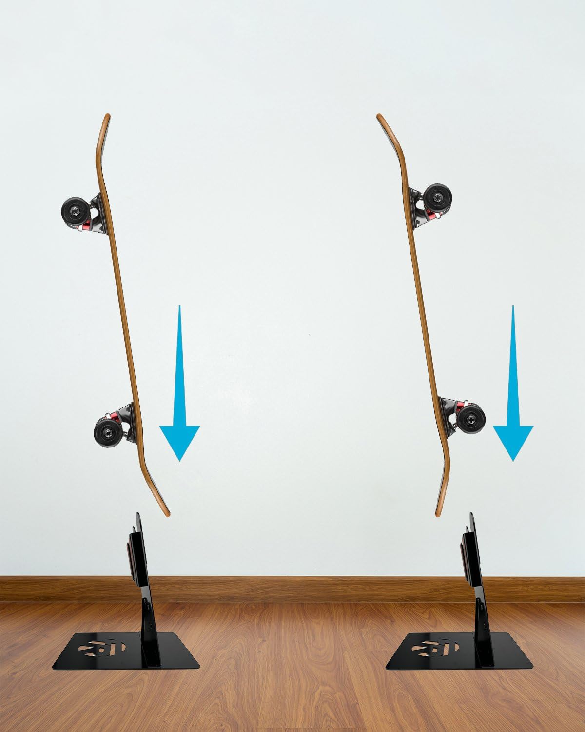 Soporte portátil para monopatín, Almacenamiento de Doble Vista y exhibición