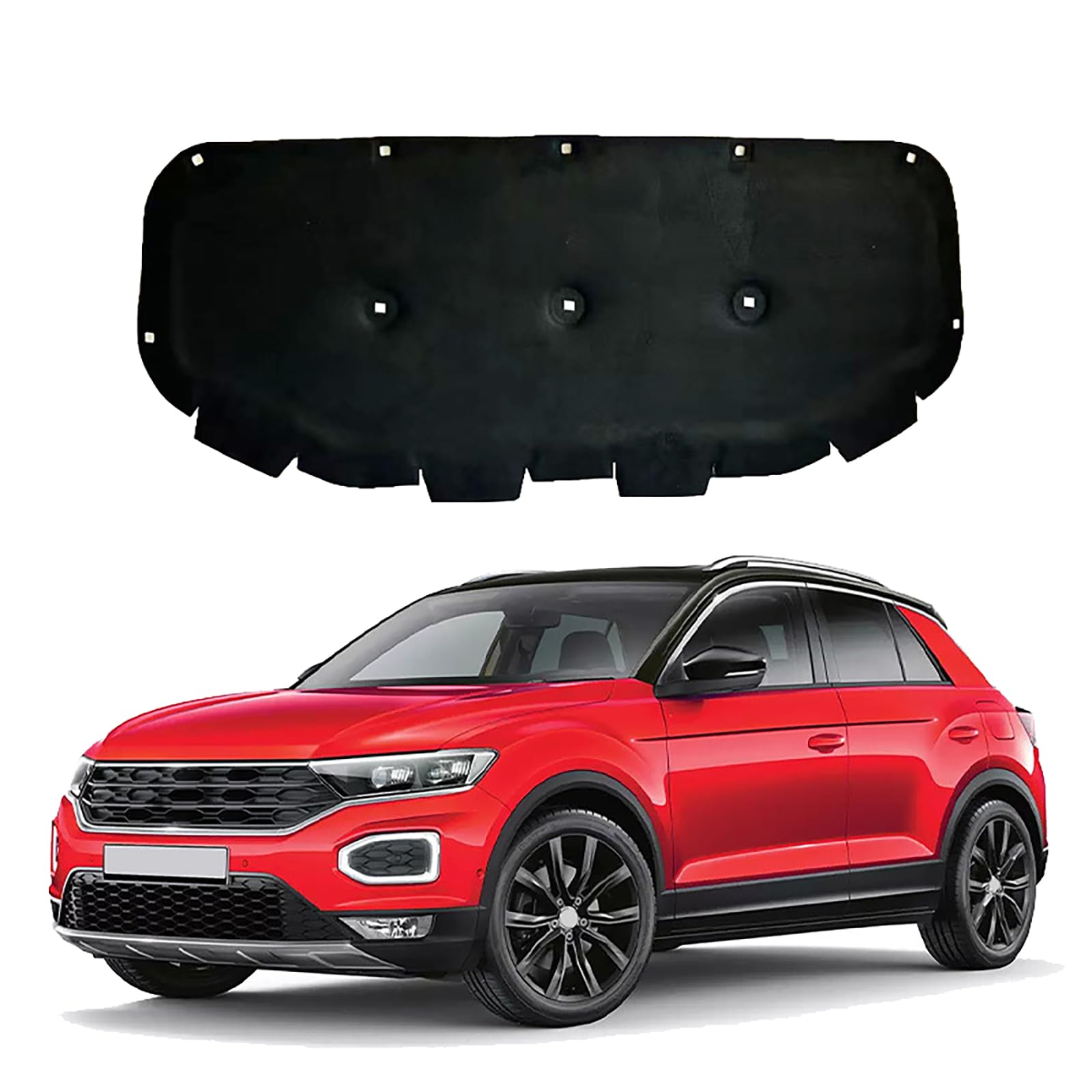Automotor-Wärmedämmung aus Baumwolle Auto Für Volkswagen T-ROC 2018 2019 2020-2025, Schalldämmung Wärmedämmpolster Aus Baumwolle