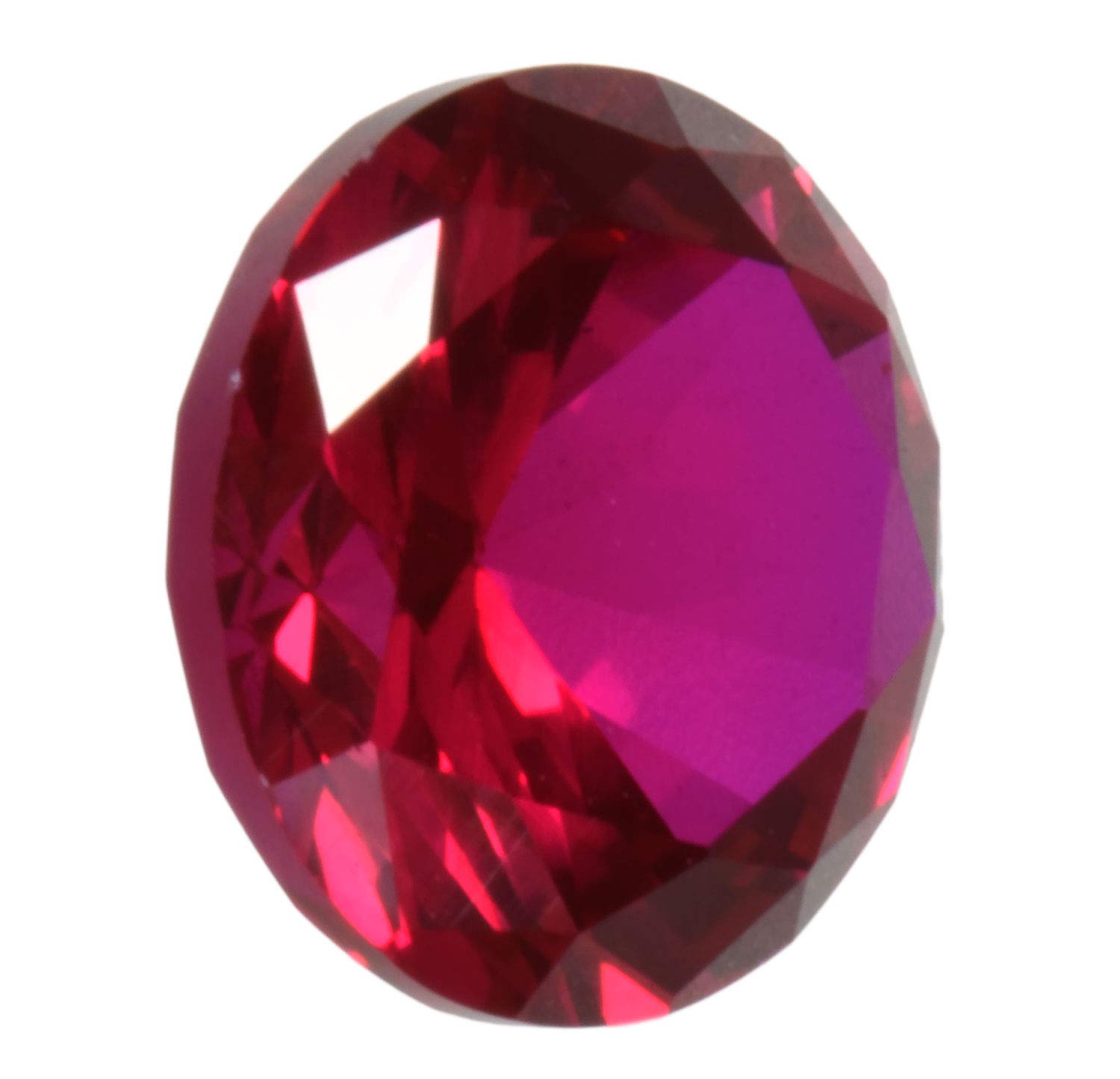 Amazon.co.jp: Deep Red Synthetic Ruby 10 mmラウンドUnset Loose Gem