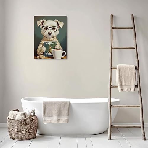 Miniatura 2 de GHUSDFM Lindos animales retro de los libros de perros, regalos para amantes de libros, decoración de pared, lienzo de arte de pared, póster