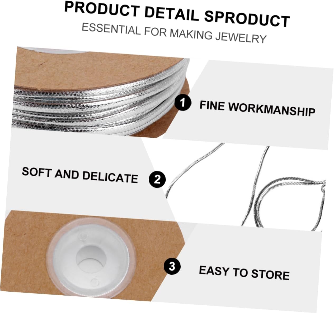 Gadpiparty 15M Silver Leather Cord for Jewelry Making Cuttable Flat Craft String for Bracelets Necklaces and Hair Accessories