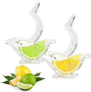 Manual Lemon Juicer, Acrylic Manual Lemon Slice Squeezer, Portable Transparent Fruit Juicer, Elegance Bird Shape, Hand Juicer for Orange Lemon Lime Pomegranate
