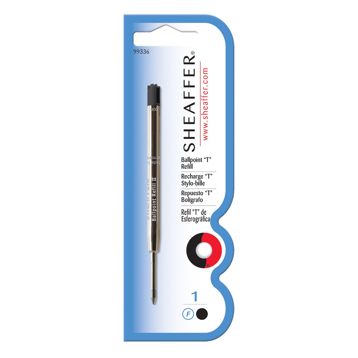 Sheaffer 99336 "T" Style Ballpoint Refill - Black