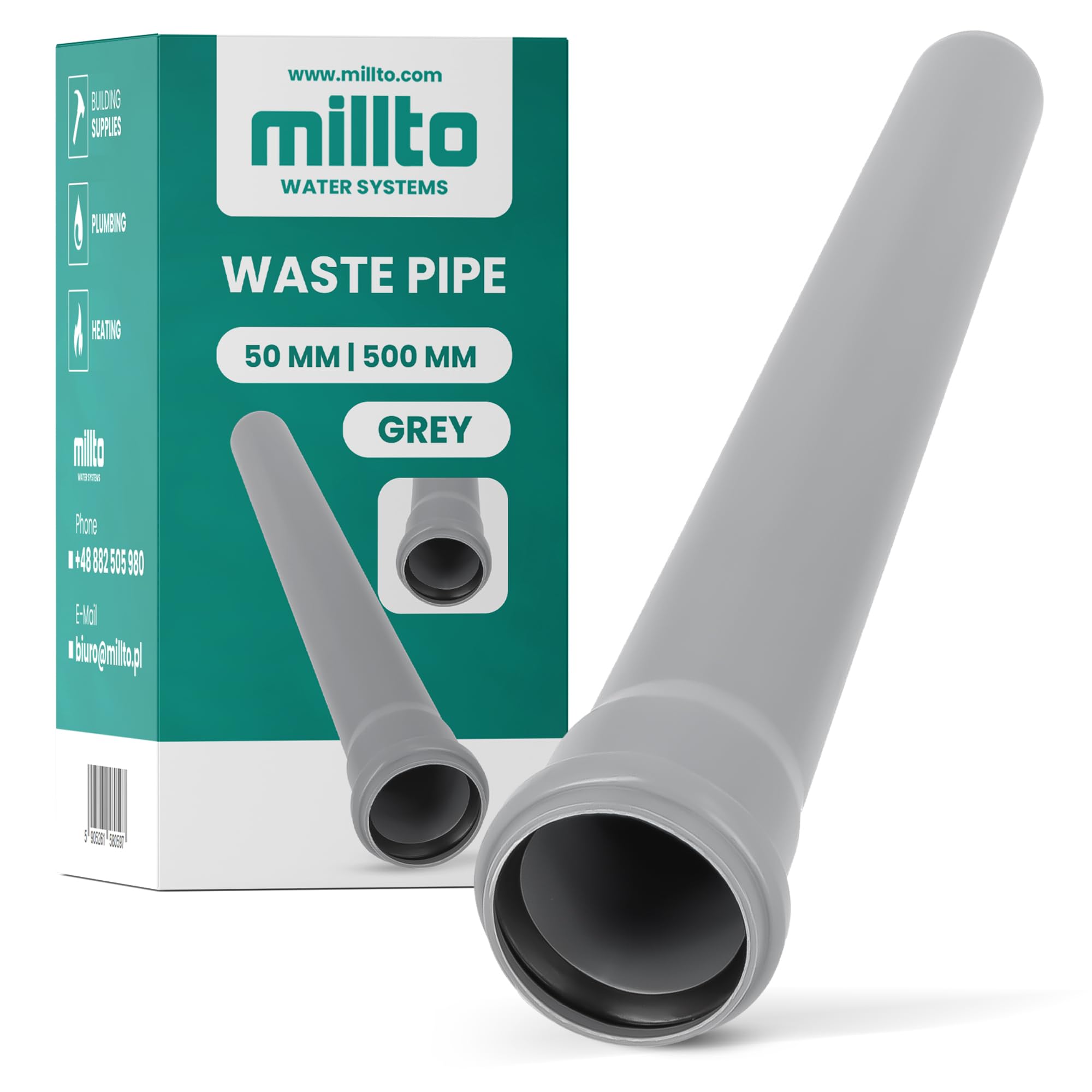 Millto™ Riduttore A Gomito 90°, 50 X 32 Mm, Bianco, Tubo E Scarico In Polipropilene - Foto 4