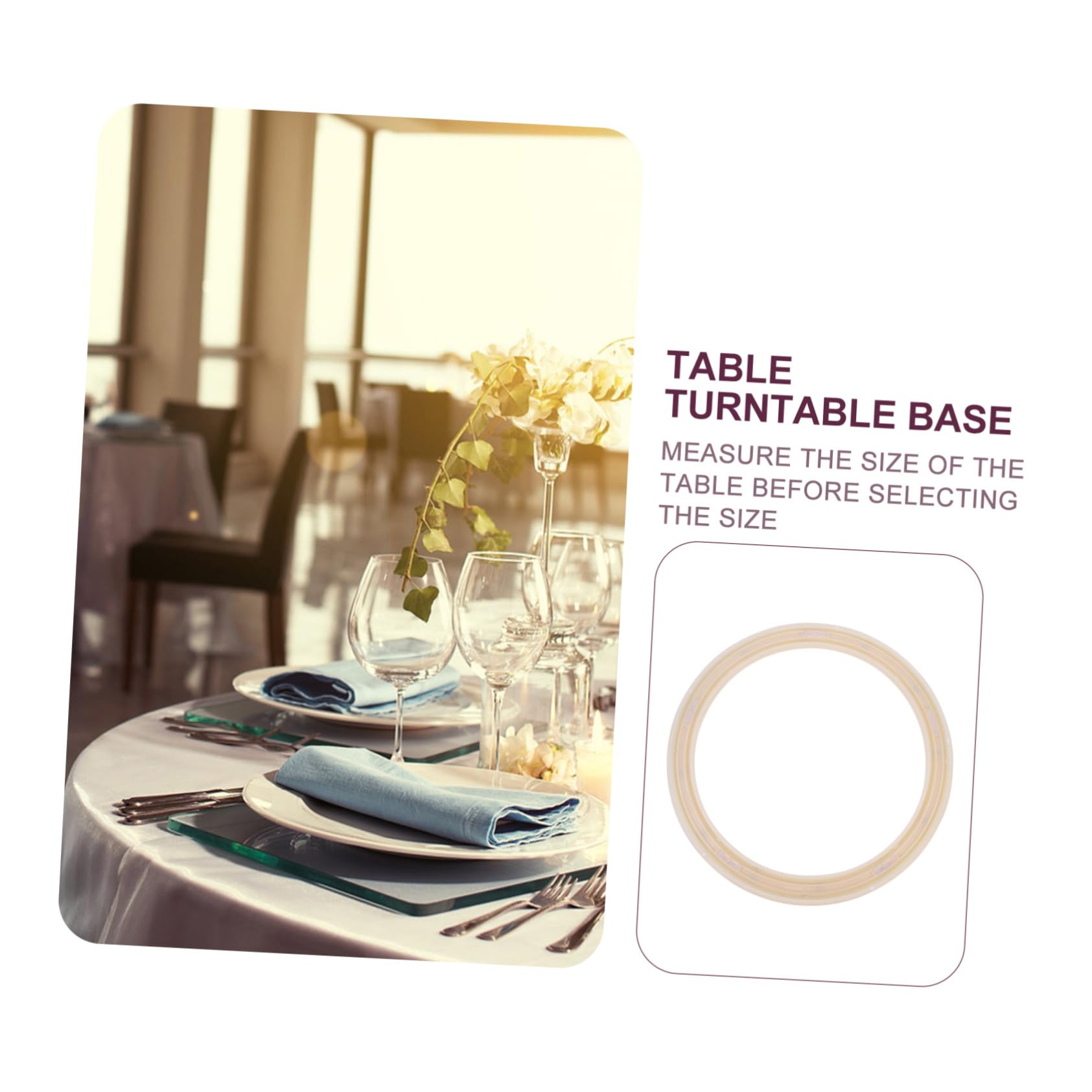 GOOHOCHY Plastic Turntable Bearing Round Rotating Swivel Plate Smooth Rotation - Design Material for Tabletop Use