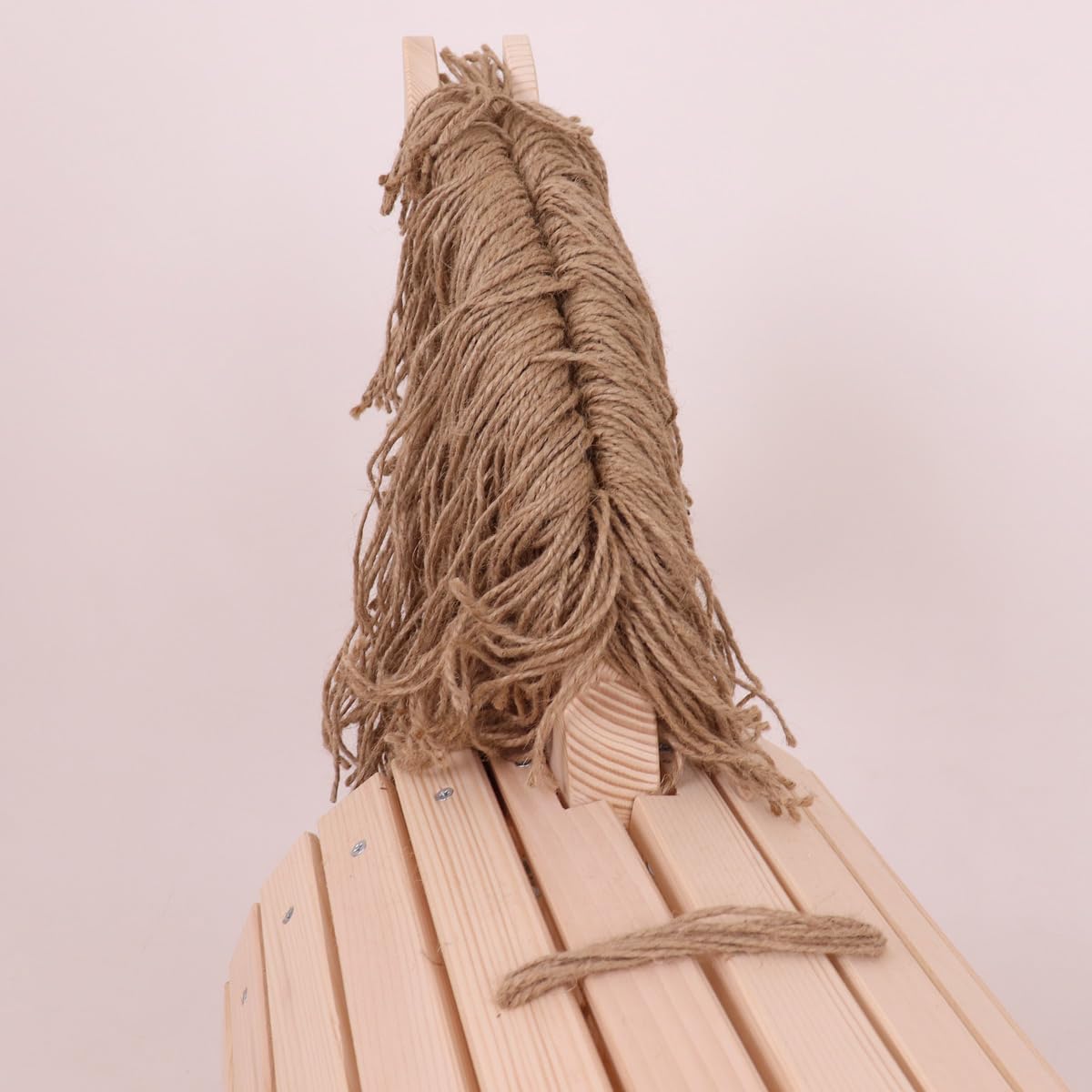 Holzspielzeug Peitz Holz-Voltigierpferd | Holzpferd Happy | Outdoor-Spielzeug | Draussen 7032 | Farbe Kastanie