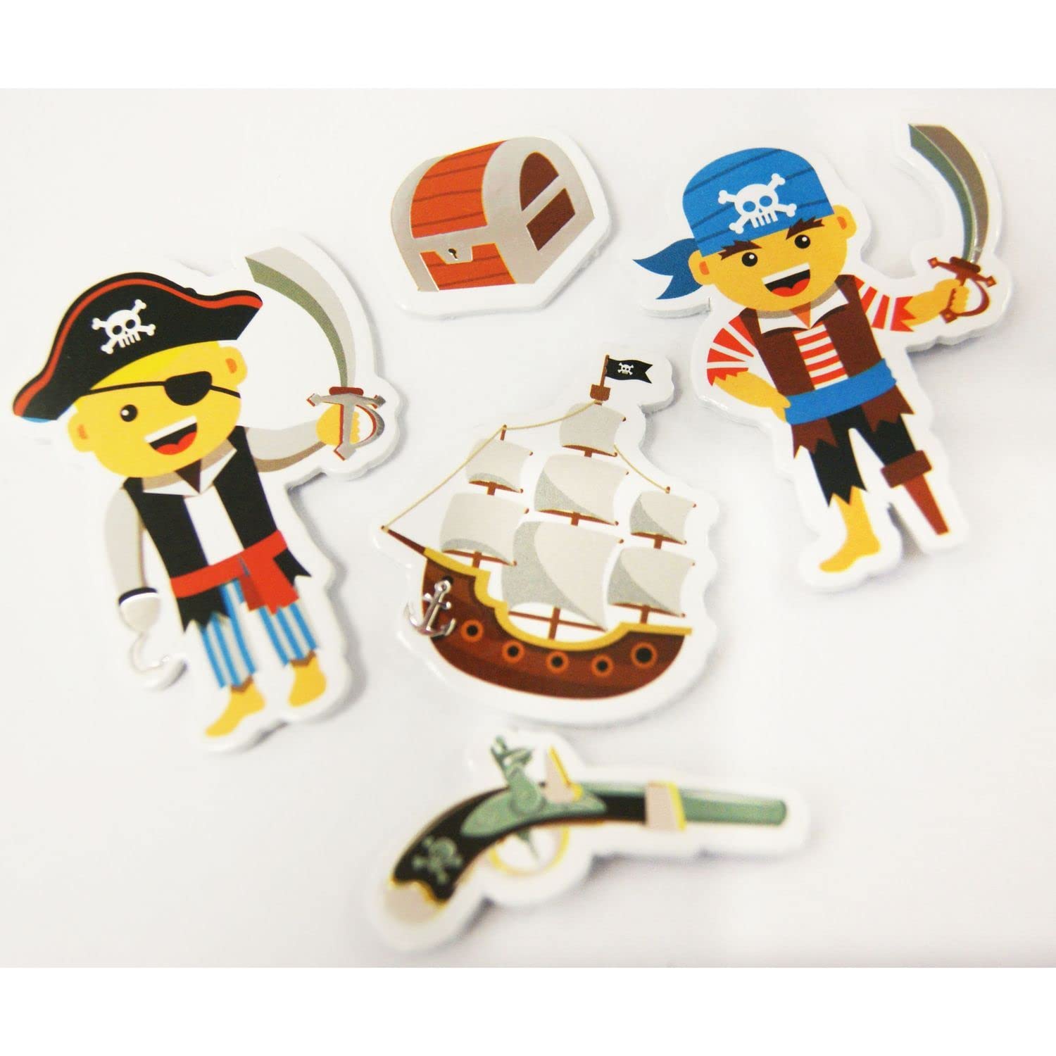30 Stickers - EVA Foam - Pirates - Gold