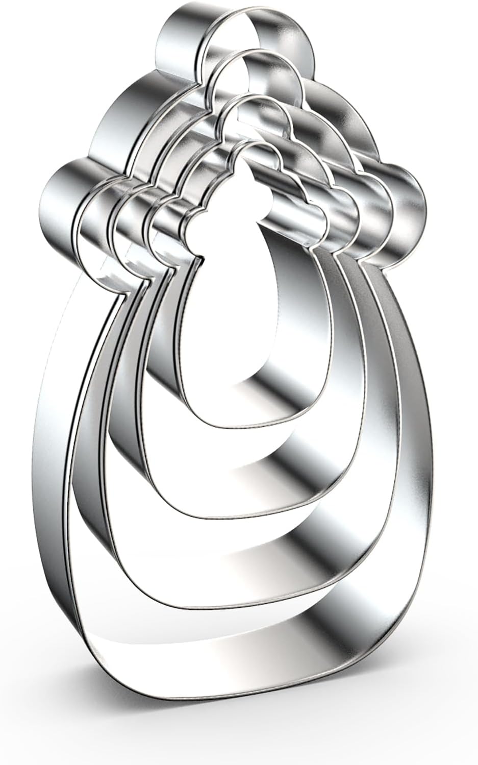 Foot/Footprint/Baby Foot Cookie Cutter Set, 4 Piece, Stainless Steel