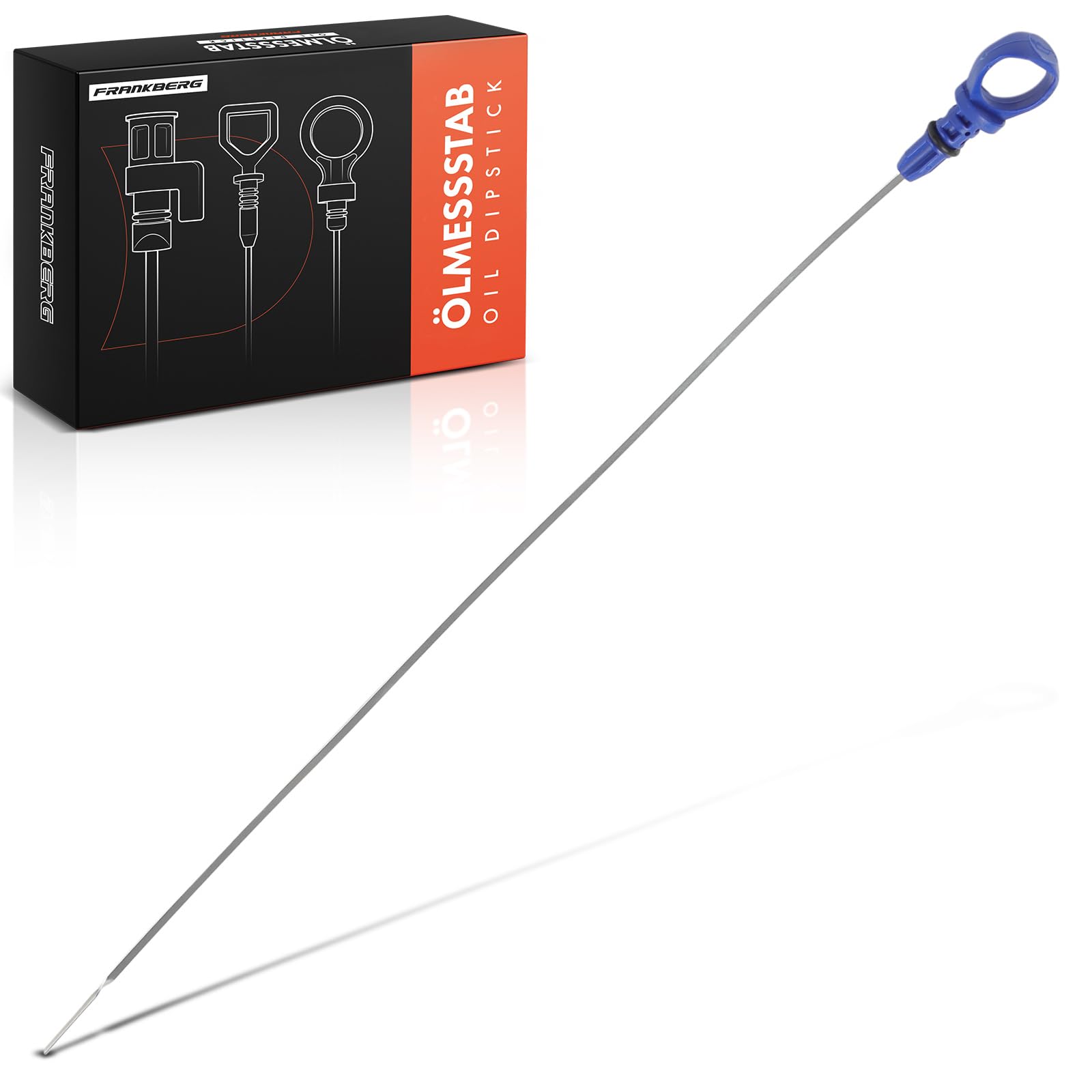 Frankberg Jauge d'huile Jauge d'huile 117461 | Compatible avec: Plateau/châssis Partner 5 G, Xsara N1, 406 Pause 8E/F, C5 Je casse DE, 607 9D 9U