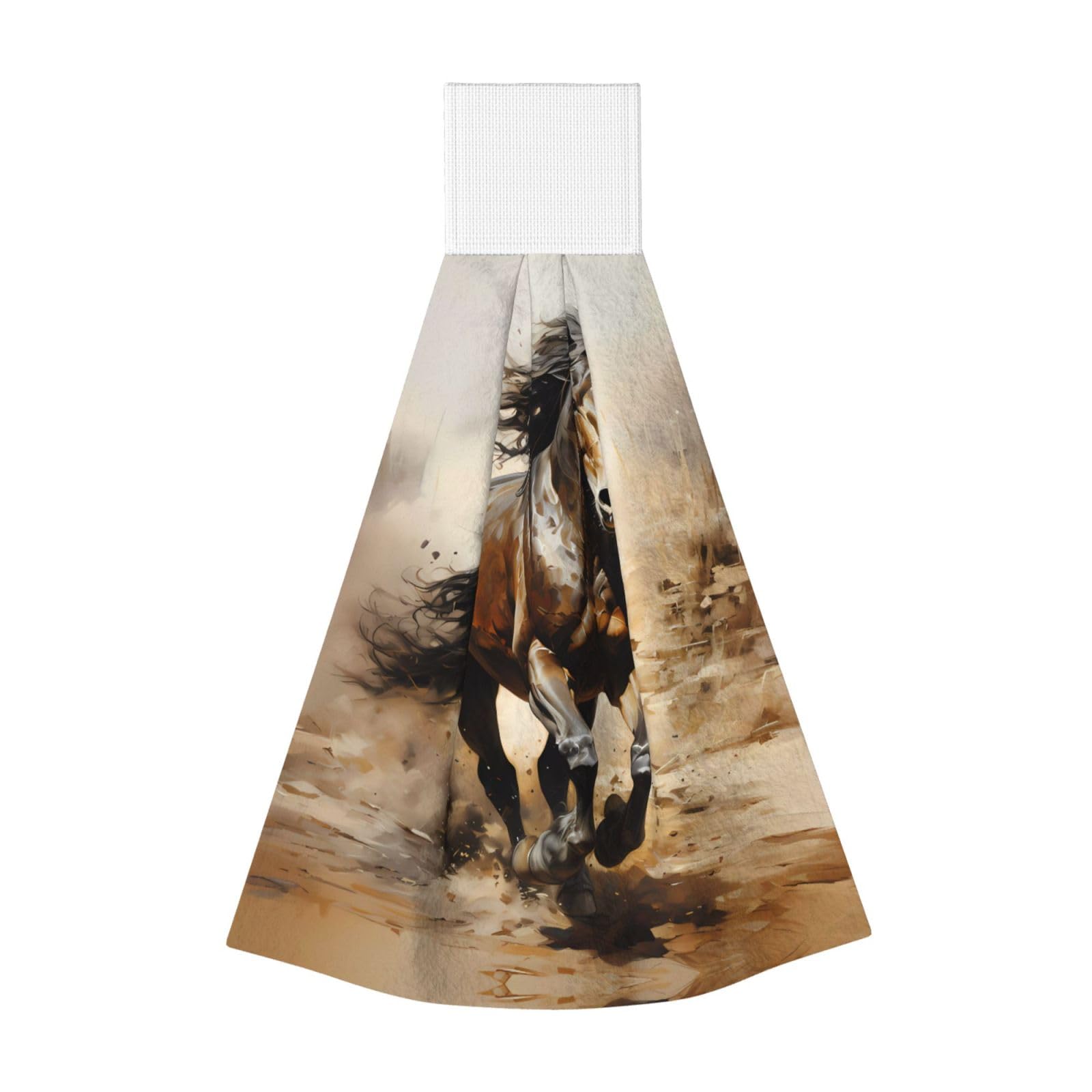 ZQYTGFDC Western Horse Highly Absorbent Dish Towels Soft Coral Fleece Wipe