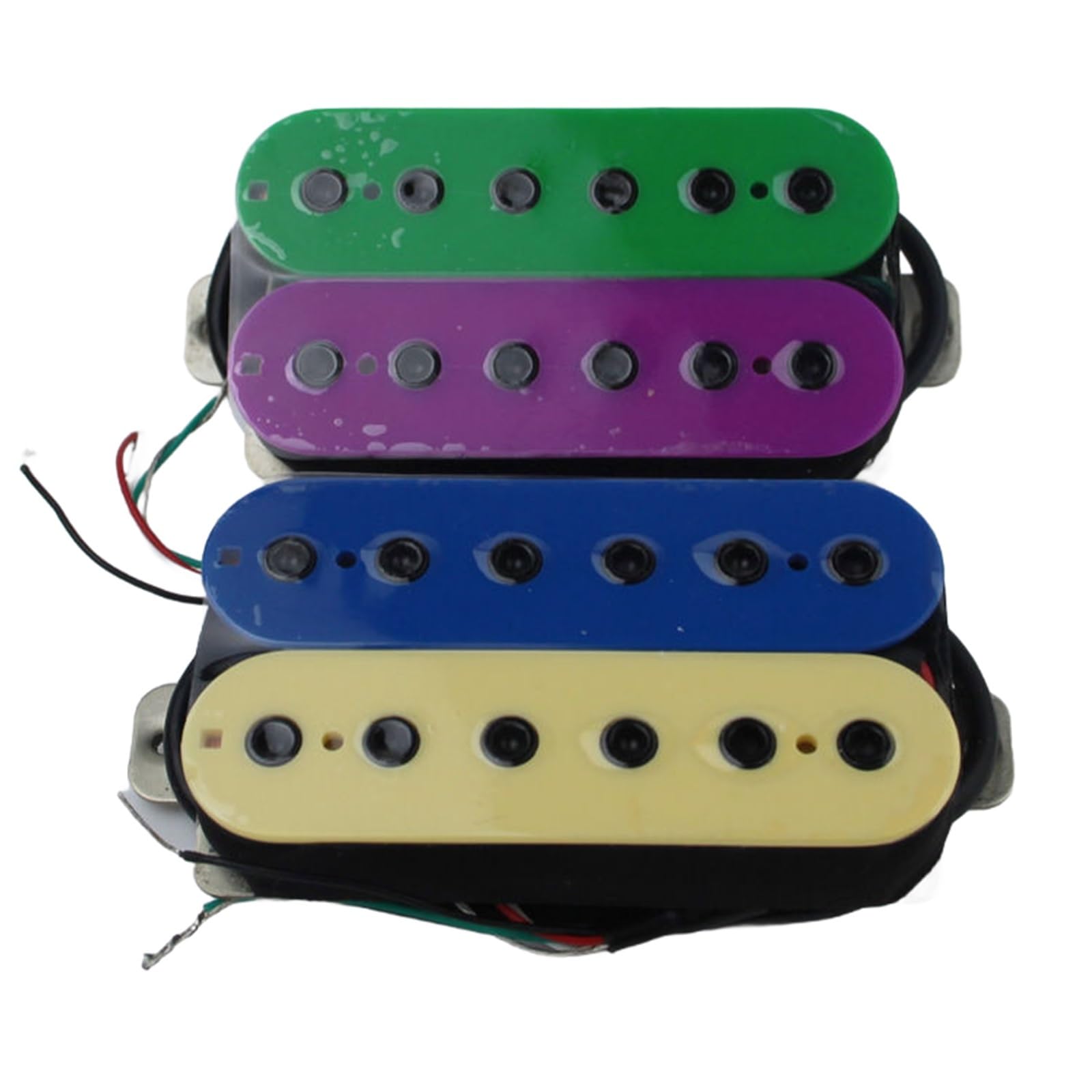 Rofesjonalnych Przetwornik Do Gitary Elektrycznej Humbucker Gitarowy | Podwójny przetwornik gitarowy Kolorowy podwójny otwarty przetwornik
