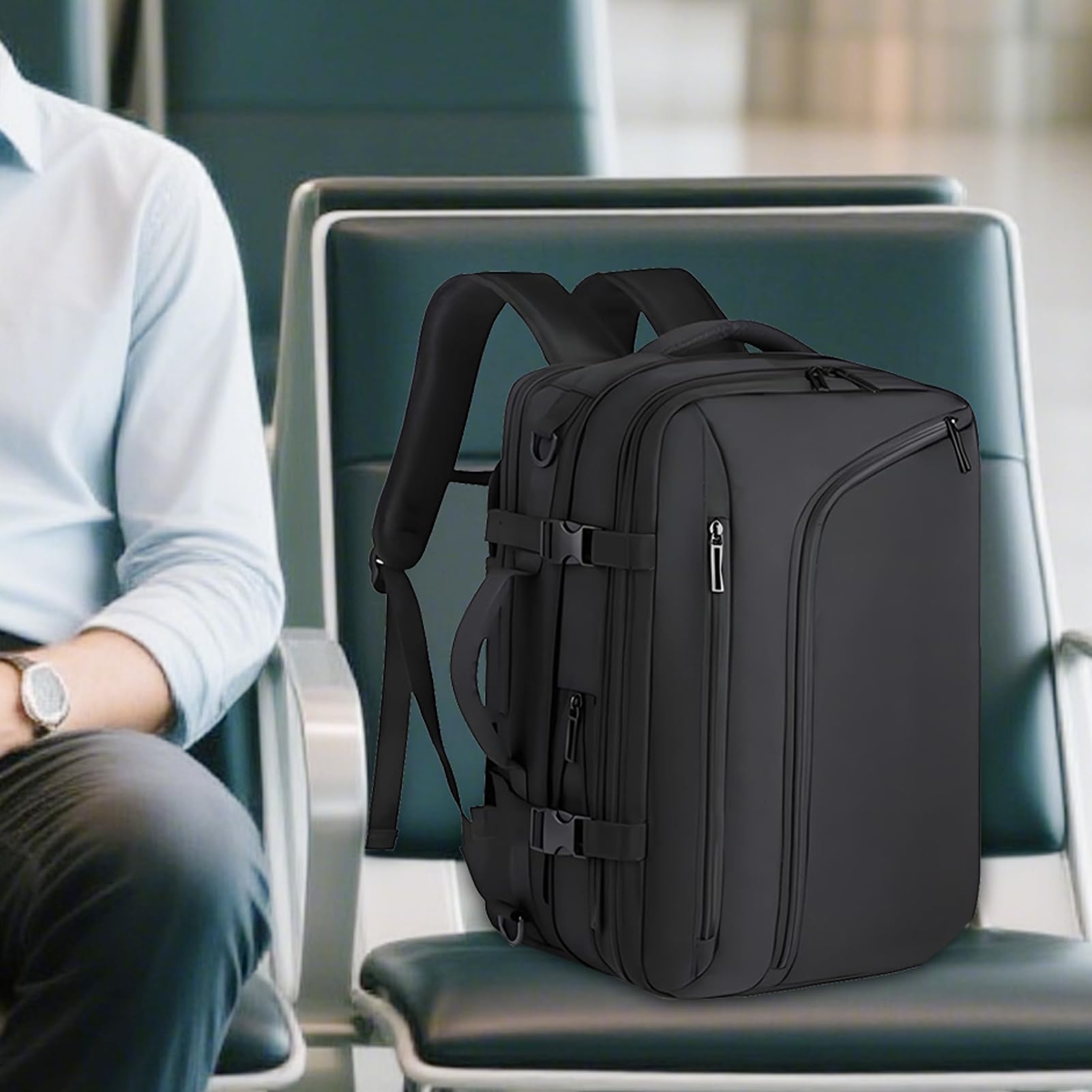 Equipaje de Cabina al Vacío de Compresión para Organizar Equipaje | Bolsa Impermeable Para Viajes En Avión, Outdoor, Negocios Y Organización Del Hogar Ahorradora De Espacio