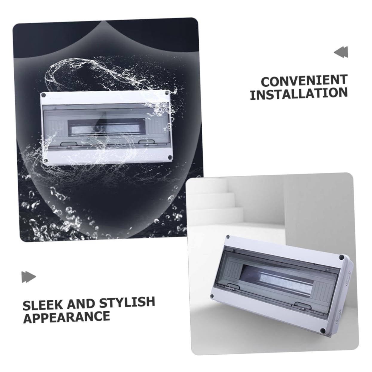 Caja de Distribución Eléctrica Estanca Abs Ip65 18 Circuitos Ht-18 | Montaje en Superficie, Resistente a Lluvia y Polvo, Uso Exterior, Acabado Elegante