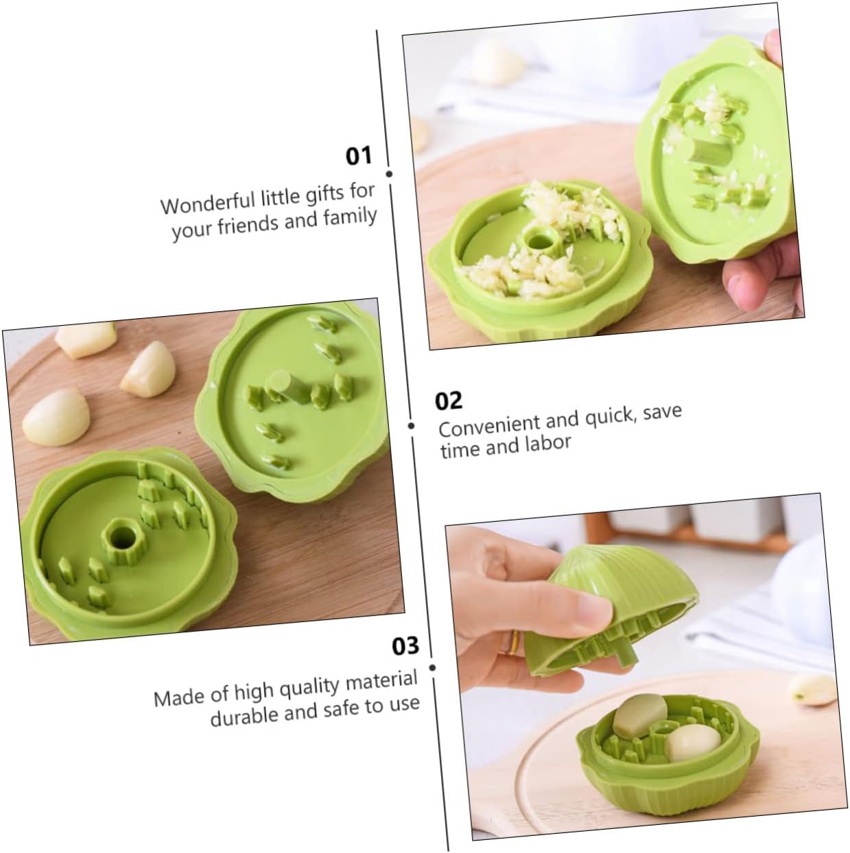 Garlic Press Mincer Style Grater for Kitchen Garlic Chopper Smasher Grinder Press Crusher Peeler Home Grinder Color