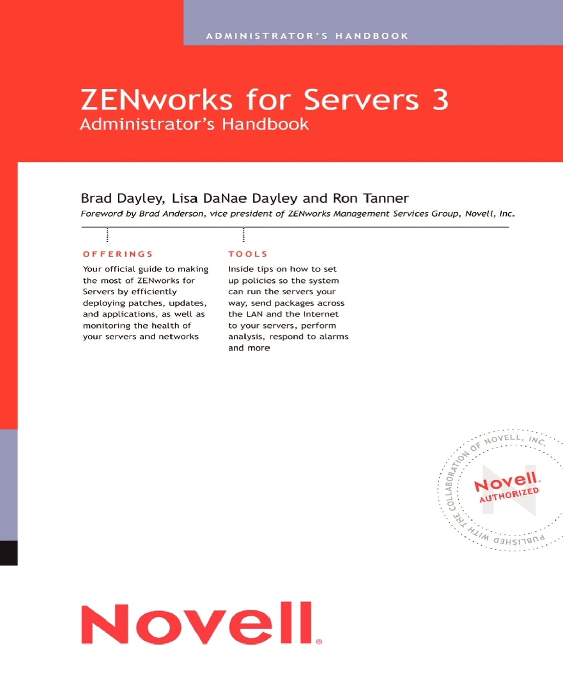 Buy Novell ZENworks for Servers 3 Administrator's Handbook (Novell Press) — BookShops.in