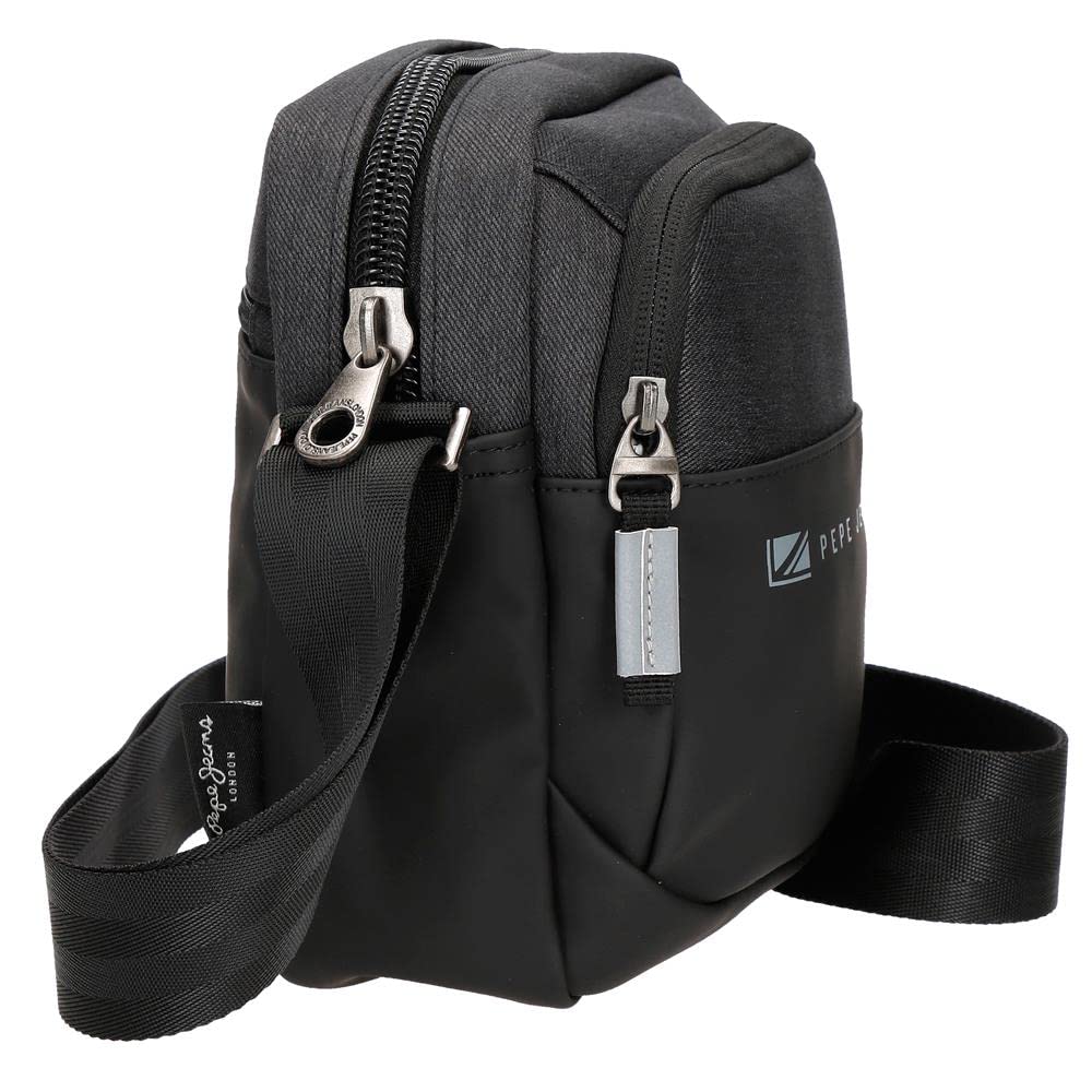 Pepe Jeans Shoulder Bag, Black/White