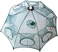 Vista 1 de 2 Pack Crawfish Trap，Crab Fish Trap,Foldable Fishing Bait Trap Cast Net Cage with 18 Feets Nylon Rope for Catching Small Bait Fish Eels Crab Lobster