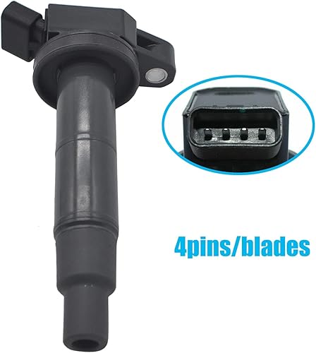 Miniatura 4 de Paquete de bobinas de encendido con bujía iridio UF333 C1330-4 compatible con Toyota Lexus Scion Camry Corolla RAV4 Solara Matrix Highlander HS250h