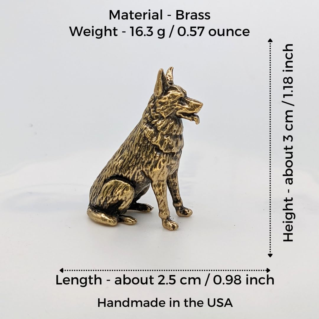 German Shepherd Dog Figurine Handmade Sculpture - Image 7