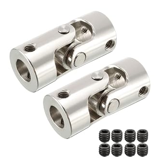 Universal Joints 2pcs Rotatable Universal Joint 6mm to 8mm 4mm to 10mm Bore Dia Steering Gear U Joint Coupler Shaft Coupling M3 M4 Thread for connecting model cars, model ships, robots, et4mm to 4mm
