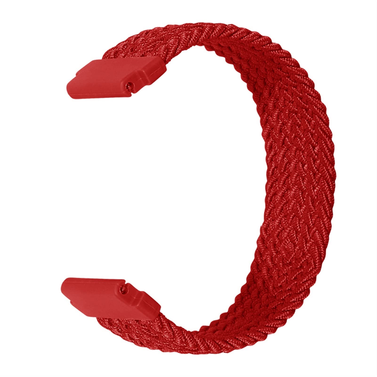Correa trenzada de 22 mm con tejido transpirable elástico Solo Loop color rojo 8