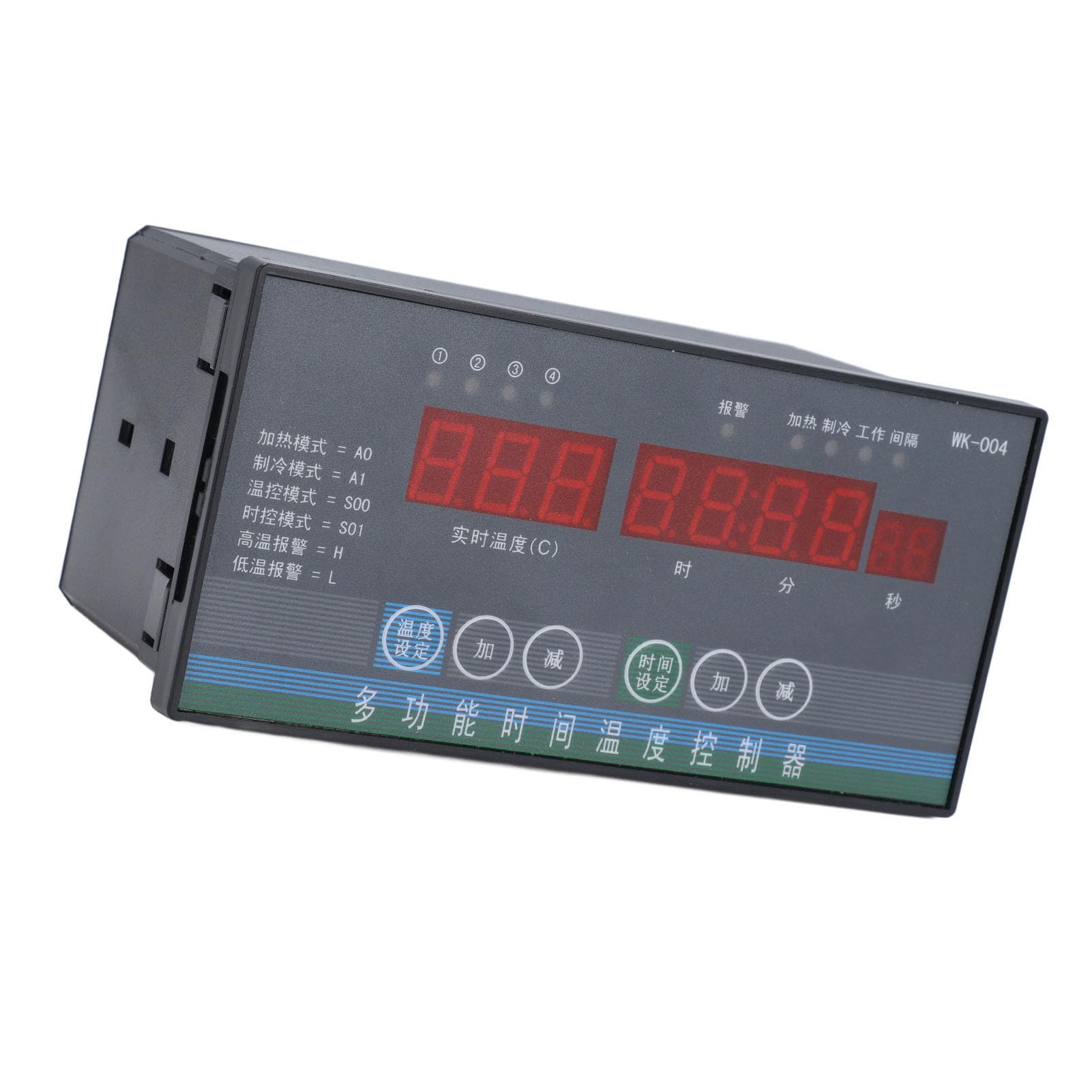 Aramox Regolatore Digitale della Temperatura, Regolatore Termostato ABS con 4 Uscite relè, Risoluzione Display 0,1°F, Allarme e Sonda per Pannelli Pompe Caldaie Agricole in Serra (con sonda da 10 m)