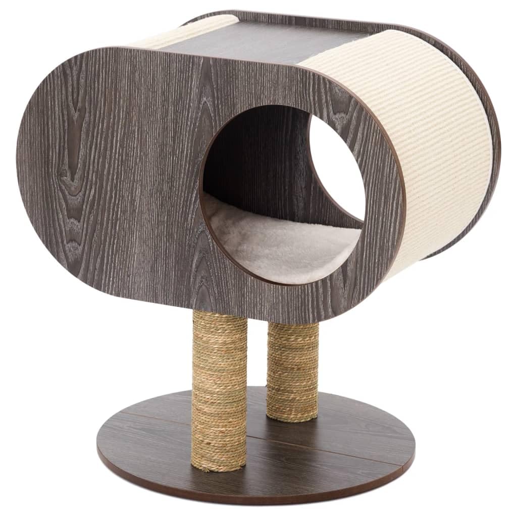 Cocon pour chat facile à nettoyer grand lit anti-stress gris Molly