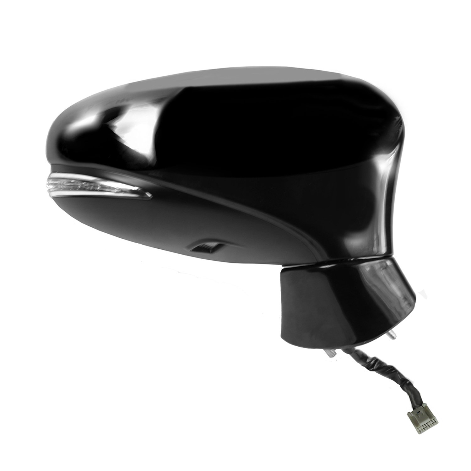 Photo 1 of Passenger Side Mirror for Lexus GS350, GS450h, Black w/PTM Cover, w/Turn Signal, Memory, Puddle lamp, Foldaway, w/o auto dimming, w/o Blind spot Detection System, Heated Power