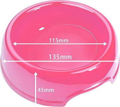 1Pc Solid Color Pet Bowls Candy-Colored Lightweight Plastic Single Bowl Small Dog Cat Pet Bowl Pet Feeding Supplies