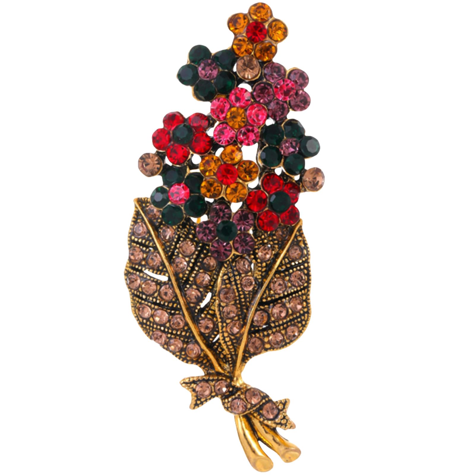 FAIRYGATE Brooch Pins Retro Crystal Rhinestone Brooches for Shirt Collar Decoration, B20 — view 11