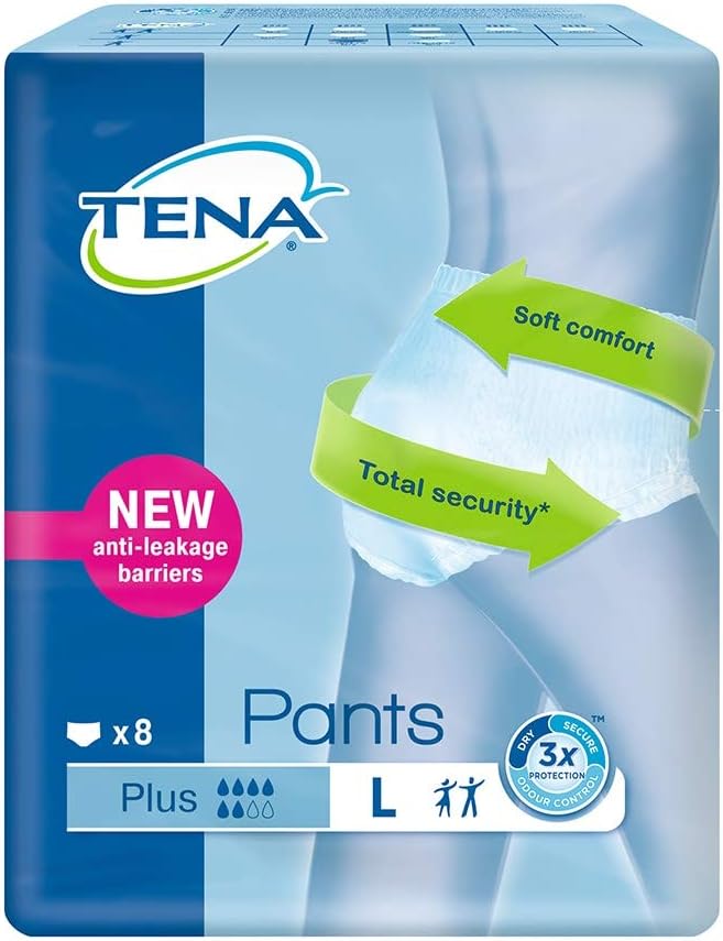 Tena Pants Plus Large 8 per pack