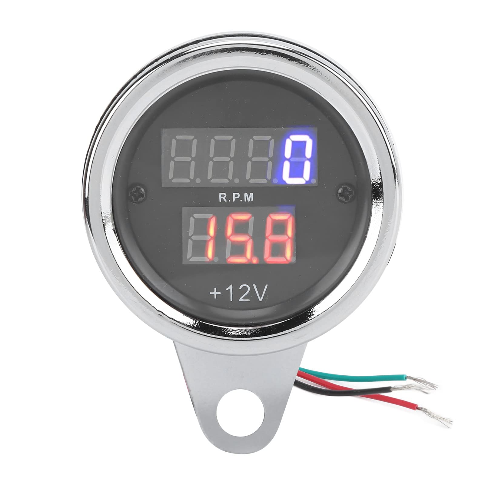 Motocicletta 3 in 1 Tachimetro Odografo Odografo Display LCD Iron Resistente 12V