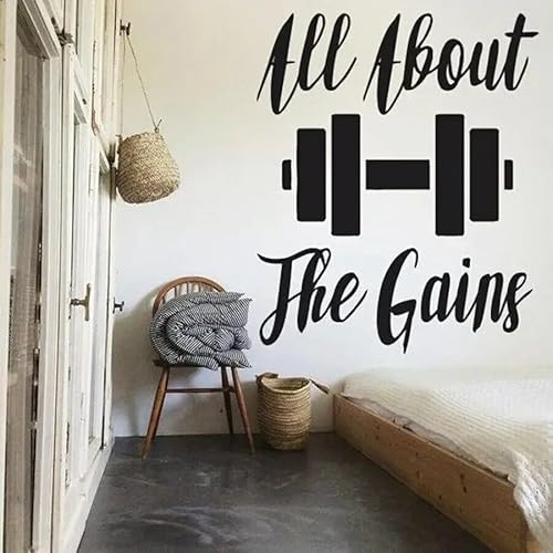 Home Gym Wall Decal Sport Wall Window Sticker Home Bedroom Motivation Workout Gym Art Mural Fitness Decor 69x57cm