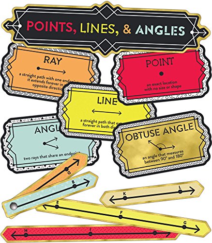 Carson Dellosa Points, Lines, and Angles Mini Bulletin Board Set