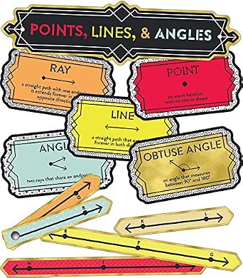 Points, Lines, and Angles Mini Bulletin Board Set : Carson Dellosa ...