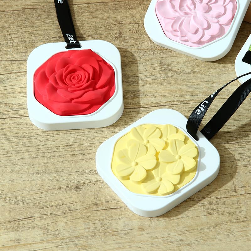 Ambientador para auto en forma de flor, pack x4 miniatura 2