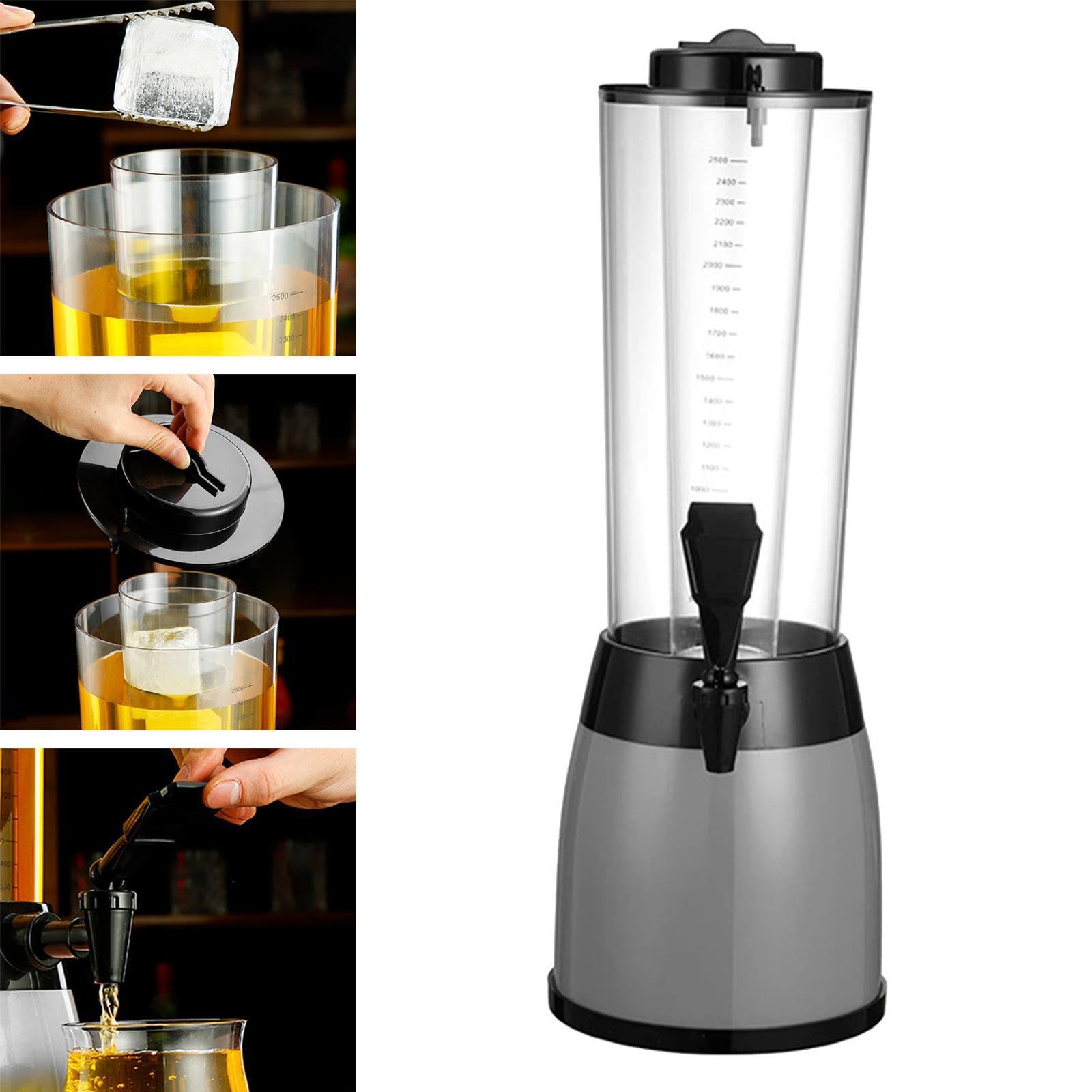 Dispensador de cerveza con grifo para disfrutar de bebidas refrescantes en cualquier reunión. Tamaño de 18 x 51 cm. Dispensador de cerveza para