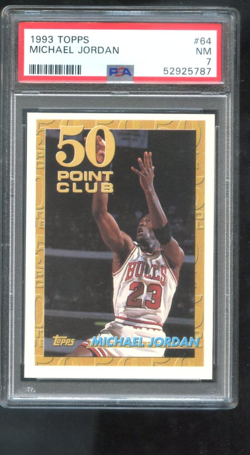 Amazon.com: 1993-94 Topps #64 Michael Jordan PSA 7 Graded Basketball Card  50 Point Club NBA 1993 1994 Chicago Bulls : Collectibles & Fine Art