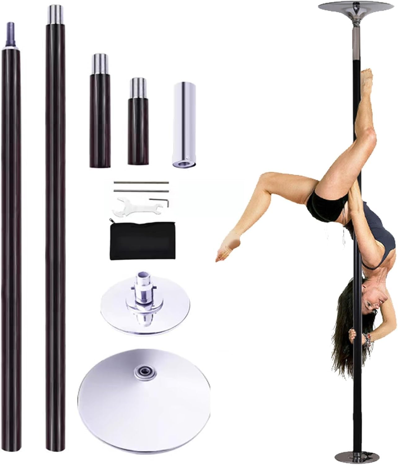 Barre de danse au plafond pour le fitness et le strip-tease chez soi