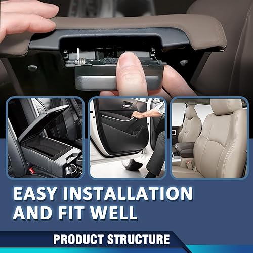 Miniatura 112 de PIT66 Tapa de consola central compatible con Hyundai Sonata 2015-2019, color gris